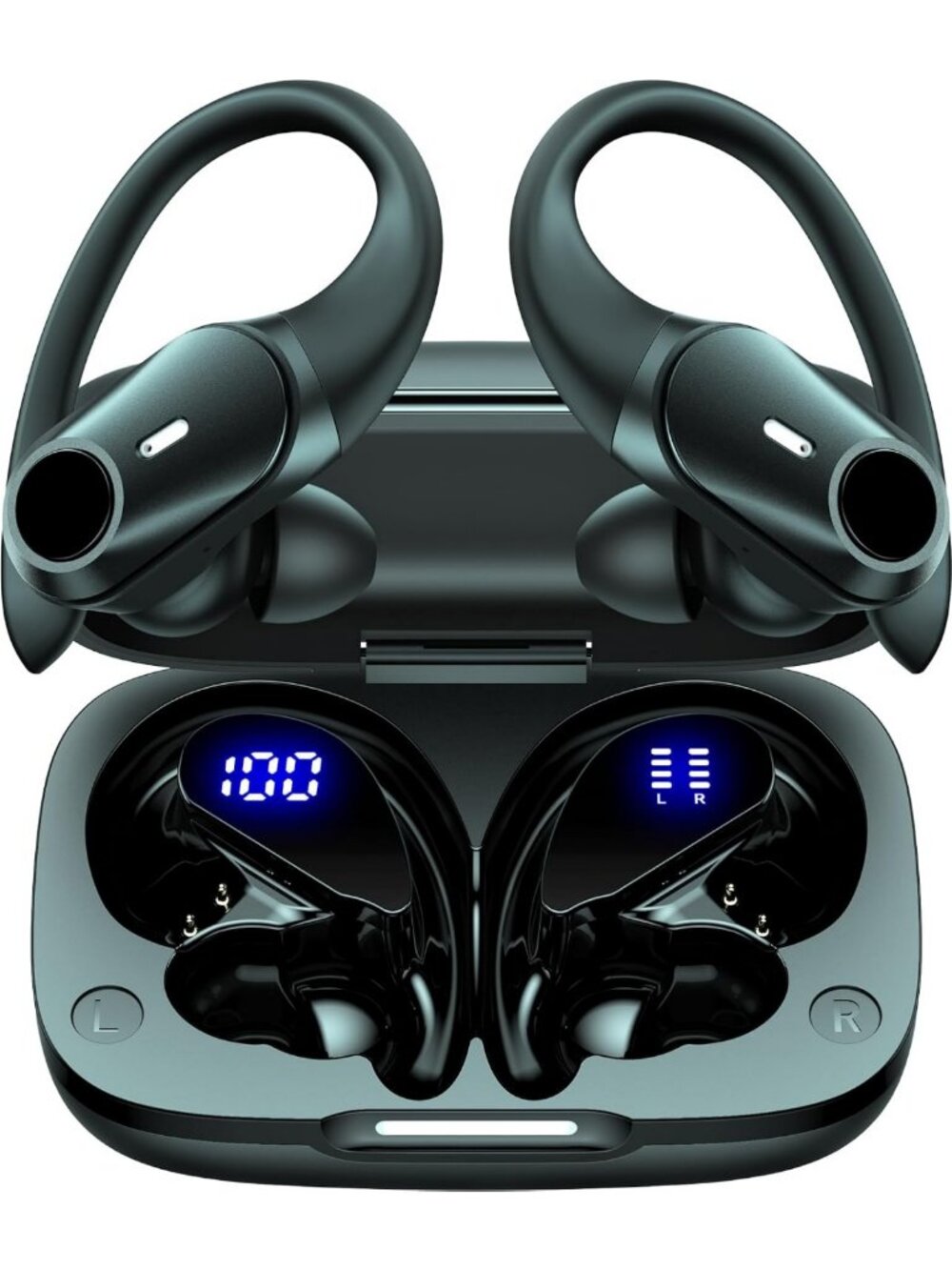 Wireless Active Noise Cancelling Earbuds - 80H Playtime, Hi-Res Sound, Sports
